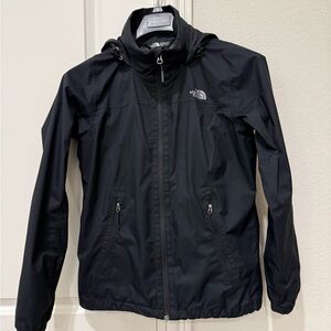 Ladies North Face Black Rain Jacket Windbreaker Medium